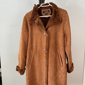 Novelti by Adorable junior brown faux suede coat
